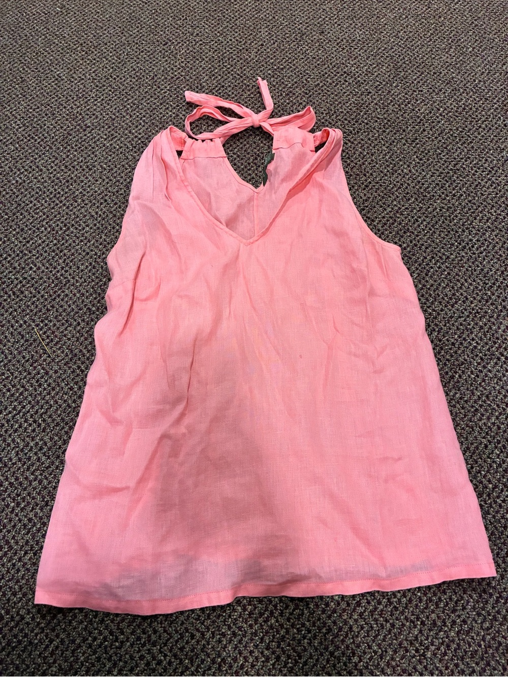 Tommy Bahama Pink Linen Halter Blouse